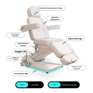 Fauteuil de massage SPA pour cils et visage, moderne et luxueux, pour salon de beauté, lit de massage électrique pour esthéticienne - Product Image 2