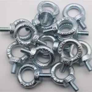 用于工具制造的碳钢锻造吊环螺栓组件镀锌Din580提升带螺母的Galv吊环螺栓