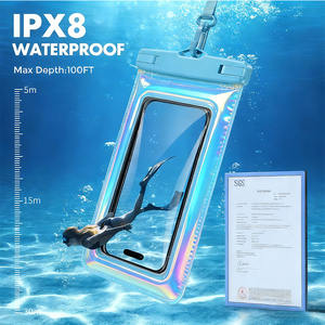 Étui de téléphone universel avec logo personnalisé, IPX8, écran tactile, coloré, étanche, tendance, dos souple, pour la natation, la plage, les sports nautiques - Product Image 2