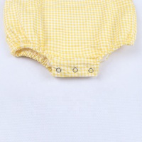 Combinaison à bulles personnalisée pour bébé garçon ou fille, été, coton, seersucker, vêtements pour bébé, fermeture à boutons pression, body décontracté