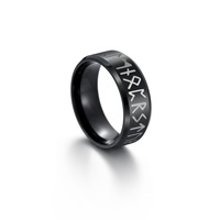 Großhandel Schmuck Viking Letter Edelstahl Ring Runen Herren und Damen Edelstahl Herr der Ringe