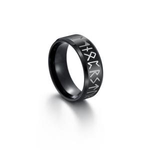 Anillo de Acero Inoxidable con Letras Vikingas para Hombre y Mujer, Anillo de Acero Inoxidable con Runas, El <span class=keywords><strong>Señor</strong></span> DE LOS <span class=keywords><strong>Anillos</strong></span>, Venta Al por Mayor - Product Image 2