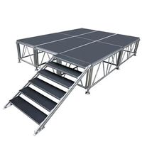 Scène modulaire pliable portable en alliage d'aluminium certifiée TUV de haute qualité, capacité de charge lourde 500 kg, pieds réglables, installation rapide