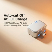 [Nouveau 2026] Câble USB-C 140W à déconnexion automatique avec adaptateur de chargeur à éjection automatique en alliage d'aluminium pour ordinateur portable, téléphone portable et LED