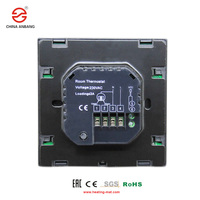 Termostato Digital de habitación con pantalla táctil, Sensor NTC IP20, 86x86x14mm, tamaño de fábrica Anbang, color negro