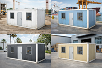 Maison conteneur préfabriquée blanche de 20 pieds, 1 chambre, cuisine modulaire, salle de bain détachable, bureau pliable, école, centre commercial