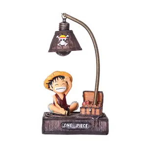 Anime Resina Boneca Luffy Night Light Artesanato Resina Artesanato Anime Ornamentos Presentes das Crianças