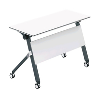 Table de formation pliante à plateau rabattable avec cadre gris foncé pour mobilier de salle de formation, vente en gros directe d'usine