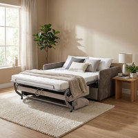 Sofa Bed Konvertibel Kain Modern 2 3 Dudukan, Kasur Sofa Lipat Ekstensibel Ramah Lingkungan untuk Kamar Tidur, Ruang Tamu, Apartemen