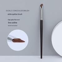 Pincel de maquillaje de precisión de fibra de rayón para contorno de ojos, delineador y corrector, con punta biselada y diseño de gusano de seda