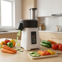 Mini robot culinaire électrique en acier inoxydable, portable, multifonctionnel, râpe à fromage, préparateur de salades, trancheuse de légumes, pour la cuisine domestique