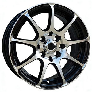 Jantes en alliage RSJ, design populaire modifié pour voitures, 14 pouces 6J 4x100/114.3, couleur noir mat de qualité - Product Image 2