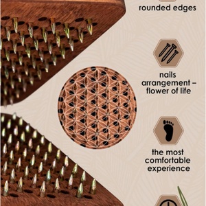 Handmade Wooden Sadhu Board with Copper Nails Premium Tool for Yoga Meditation and Training Sessions - Product Image 5