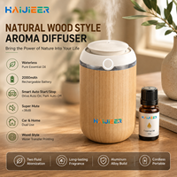 Diffuseur d'huiles essentielles intelligent sans eau HYGEA OEM ODM, double usage, pour la maison, la voiture, l'hôtel, avec éclairage LED, grand format