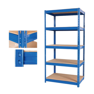 Nhà máy cung cấp <span class=keywords><strong>5</strong></span> lớp kim loại Kho Giá chống gỉ đinh tán kệ với ánh sáng tải công suất thép và sắt cho nhà để xe - Product Image 1