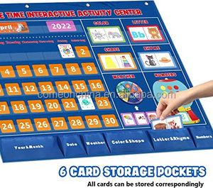Circle Time <strong>Interactive</strong> <strong>Activity</strong> Center Learning Kids Educational <strong>Classroom</strong> Monthly Calendar Pocket Chart Circle Time Center - Product Image 4