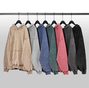 Sweat à capuche 100% coton 420 GSM, lavage vintage, personnalisé, de haute qualité pour hommes, broderie de votre propre logo, sweat à capuche coloré, lavage à l'acide - Product Image 6