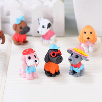 Mini chien Figurines jouet réaliste petit chiot Figures éducatifs chiens animaux jouets pour anniversaire Pâques gâteau Topper décorations