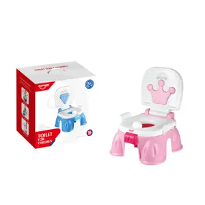 Pot musical pour bébé, suspendu avec couvercle pliable, chaise d'entraînement, de voyage, toilettes pour enfant, rose