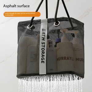 <span class=keywords><strong>Cestino</strong></span> di Scarico Rettangolare Pieghevole in Rete 2in1, Organizer da Viaggio per Cosmetici e Articoli da Toilette, Contenitore Portatile Grande per Nuoto - Product Image 3