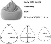 Housse pouf pouf en cuir PU design moderne