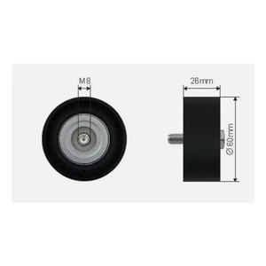 7703002115 Poulie de guidage de la courroie de transmission pour RENAULT <span class=keywords><strong>CLIO</strong></span> 75bhp II 1.2 01->16 CHOICE2/2 - Product Image 3