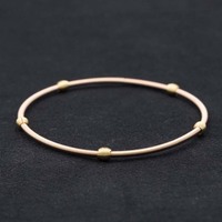 Perhiasan gelang manik-manik gitar, berlapis emas 18K senar musim semi baja anti karat