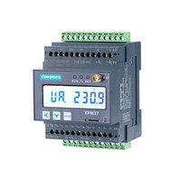 Medidor de Energía Trifásico con Pantalla LCD para Riel DIN, RS485 Modbus-RTU, 220V CA, Registrador de Datos, Medidor de Potencia