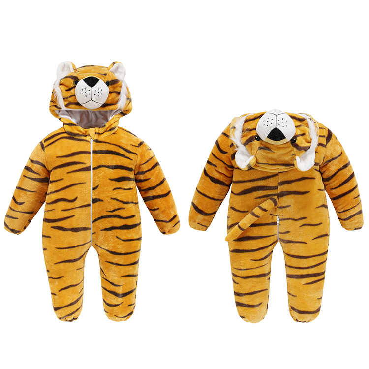 MICHLEY/цельнокроеный зимний комбинезон с изображением тигра для костюмированной вечеринки для новорожденных