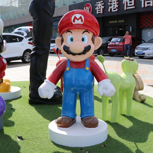 Statue de personnage de <span class=keywords><strong>Mario</strong></span> personnalisée en fibre de verre sculpture <span class=keywords><strong>Mario</strong></span> Brother <span class=keywords><strong>Mario</strong></span> boîte aux lettres - Product Image 3