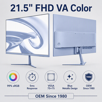 21,5 Zoll FHD Farb-Computermonitor VA-Panel 1920x1080 PC-Bildschirm HDMI VGA Eingang VESA-Montierbar für Büro Zuhause OEM Großhandel