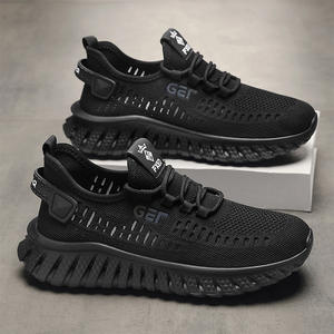 Zapatos de verano para hombre, zapatos de trabajo informales transpirables Flyweave con suela gruesa, zapatos deportivos para correr al aire libre - Product Image 5