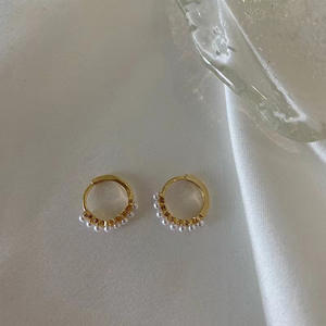 Boucles d'oreilles en argent S925 à faire soi-même avec perles, perles de 4-5 mm, support vide pour plusieurs perles, magnifiques 21192 DIY 4-5 mm, perles multiples - Product Image 4