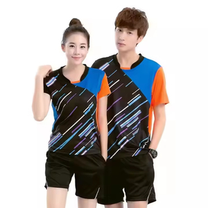 Uniformes de Bádminton y Tenis para Hombre, de Manga Corta, 100% Poliéster, Transpirables y de Secado Rápido, Sublimados - Product Image 2