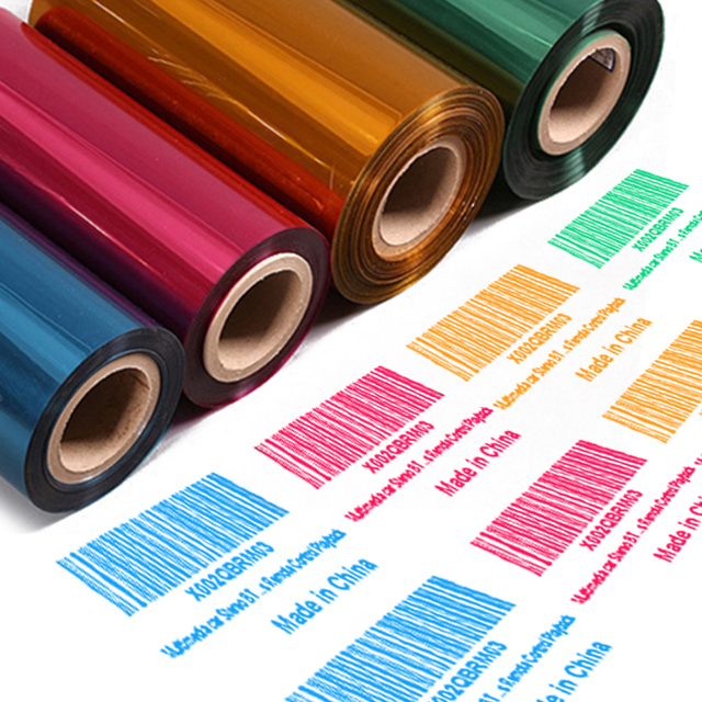 Hot Selling 24mm 110 X 300 Custom Color Wash Wax Resin Ribbon Label Printer Washable Thermal Transfer Ribbon Compatible
