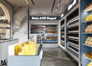 Diseño Interior de Lujo para Queserías, Muebles para Tiendas de Lácteos, Vitrinas Personalizadas, Estilo Crema, Tienda Minorista de Alimentos Especiales - Product Image 6