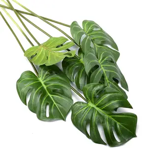 GM Artificial Plants Palm Tree Leaves Faux Turtle Fake Tropical Large Imitation Leaf