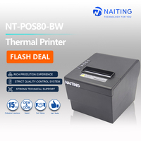 Printer Struk NT-POS80-BW dengan Antarmuka USB Serial Ethernet Kecepatan 250mm/s Perintah POS