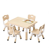 Ensemble de table et chaises pour enfants SINKIPA, en plastique coloré, meubles pour enfants, meubles préscolaires, table et chaise pour enfants, faciles à nettoyer