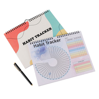 Agenda de haute qualité pour le bureau, non daté, avec objectifs, journalier, mensuel, annuel, planificateur à spirale, suivi des habitudes
