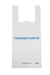 Bolsas de compras de plástico compostables OEM ODM para camisetas, bolsas de compras desechables ecológicas tipo chaleco para tiendas de alimentos orgánicos - Product Image 5