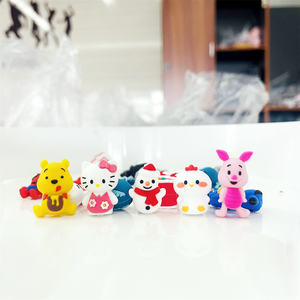 Perles focales en silicone 3D pour stylo, forme grenouille, lapin, oiseau, poule, vache, abeille, personnalisation possible - Product Image 4