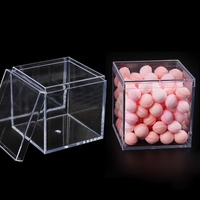 Boîtes en plastique carrées PS recyclées transparentes pour les bonbons Tiramisu Dessert d'emballage alimentaire