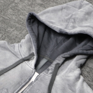 Custom 100% Cotton Men's Streetwear Oversized Distressed Acid Wash Sun Faded Hoodie Custom Printing Zip Up Hoodies - Product Image 4