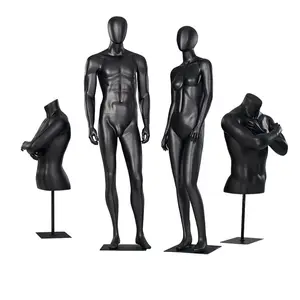 Mannequins Men Mannequin Full-Body Standing Man Fiberglass Mannequin Black Stand Full Body Sports Mannequins Male