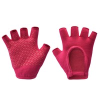 Gants unisexes antidérapants en coton à cinq doigts avec fermeture Velcro, longueur poignet – Respirants et antidérapants pour le yoga, le fitness, le cyclisme et la randonnée