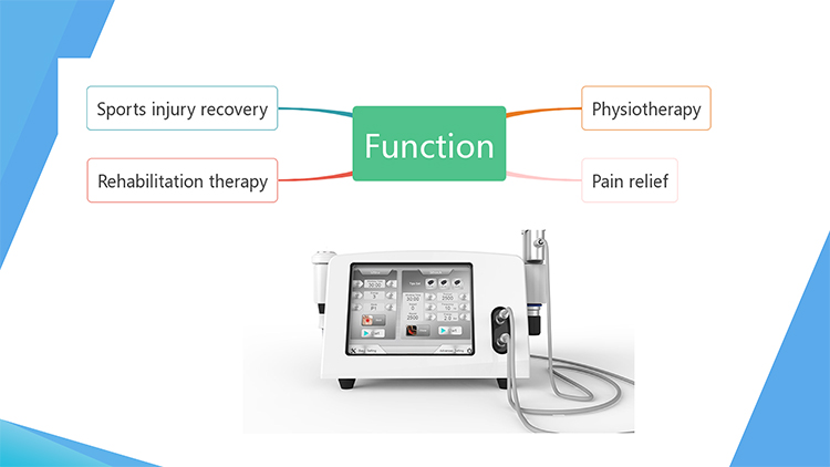 Máquina de terapia de ondas de choque balísticas neumáticas de ultrasonido para alivio del dolor