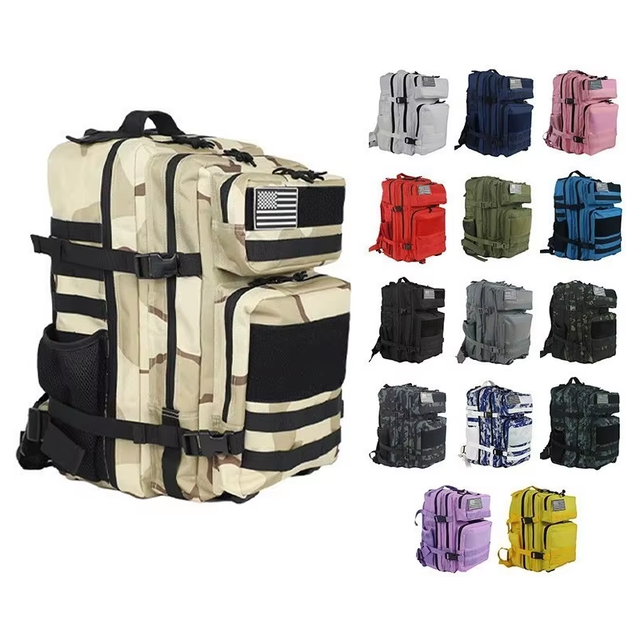 Customized Large Capacity Tactical Backpack for Outdoor Travel Cycling Mountaineering & Hiking Fashion Style with Zipper Closure