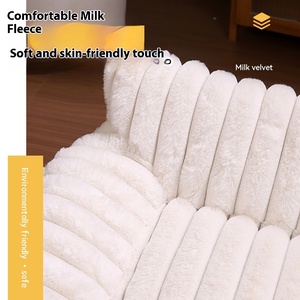 Cama para Perros Ecológica, Moderna, Personalizada, a Rayas, de Invierno, Gruesa, 100% Algodón, Sólida, Extraíble, Lavable, de Felpa, Cuadrada, Tipo Sofá - Product Image 3