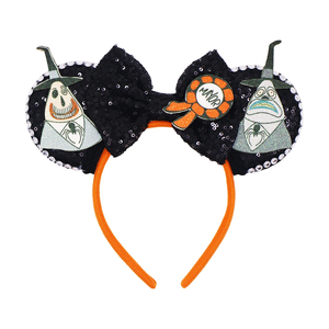 Serre-tête Charmant Oreilles de Souris d'Halloween, Bandeau Fantôme, Nœud à Paillettes, Cerceau à Cheveux, Coiffe Mh064 - Product Image 5